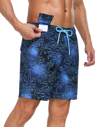 Achilles® | 2 In 1 Palm Tree Print Swim Shorts