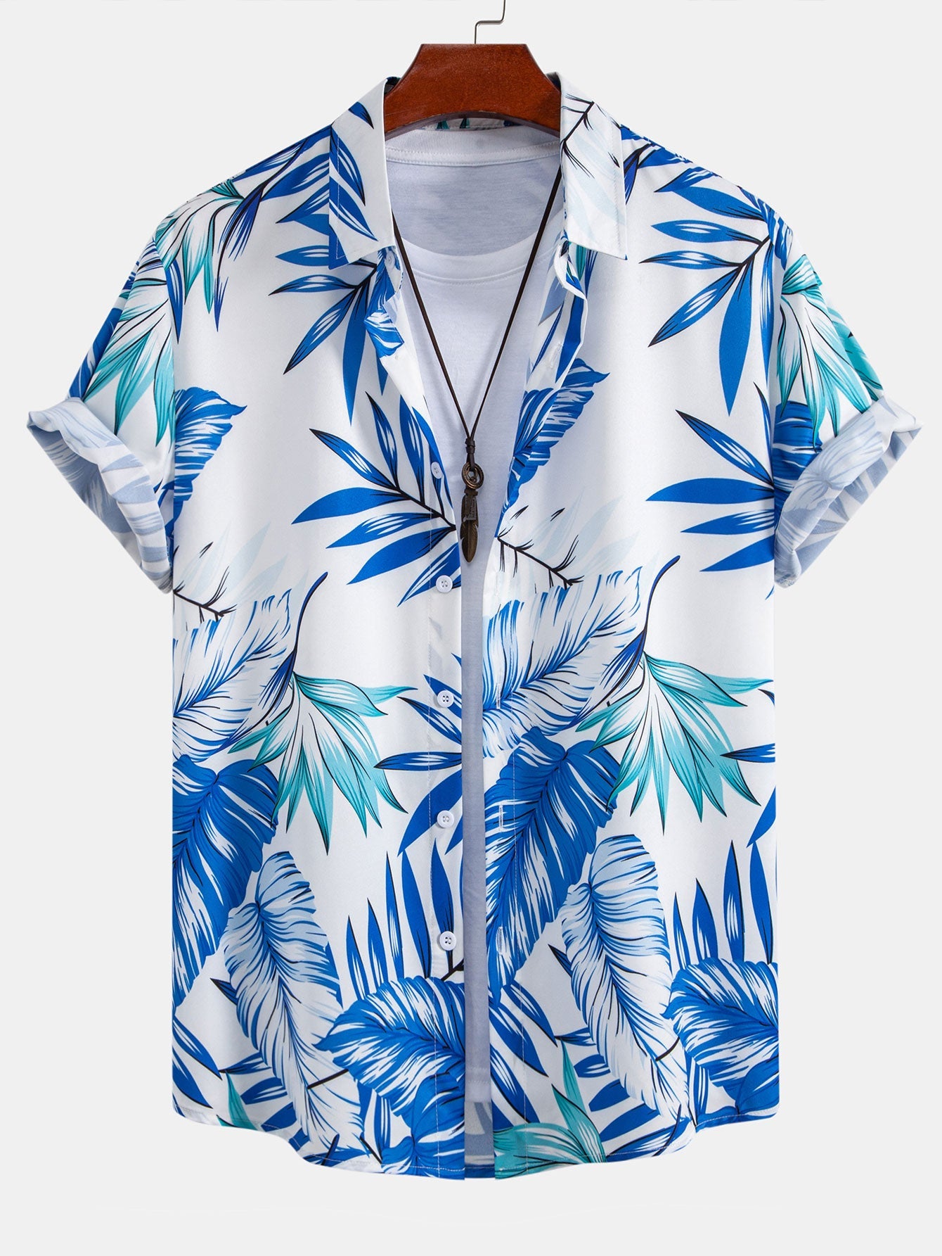Murray® | Tropical Leaves Print Button Up Shirt