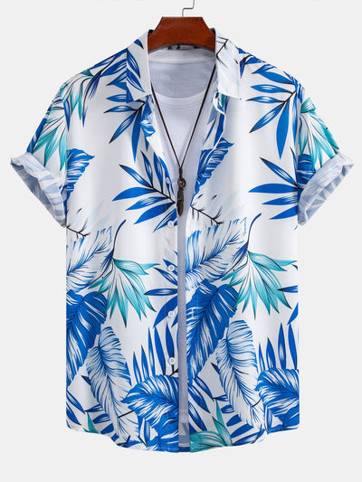 Murray® | Tropical Leaves Print Button Up Shirt