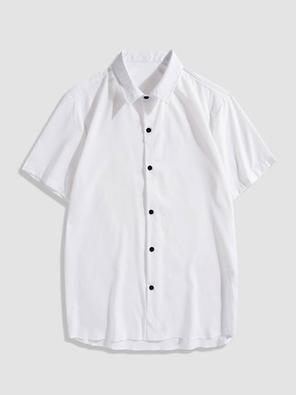 Adelmo® | Solid Color Lapel Basic Shirts
