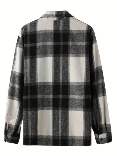 Lucy® | Long Sleeve Button-Down Shirt With Check Pattern For Men