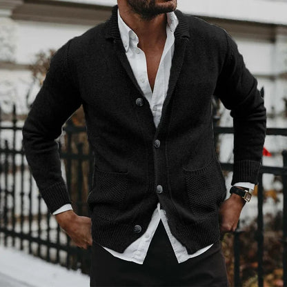 Oliver® | Knitted sweater with pockets and buttons