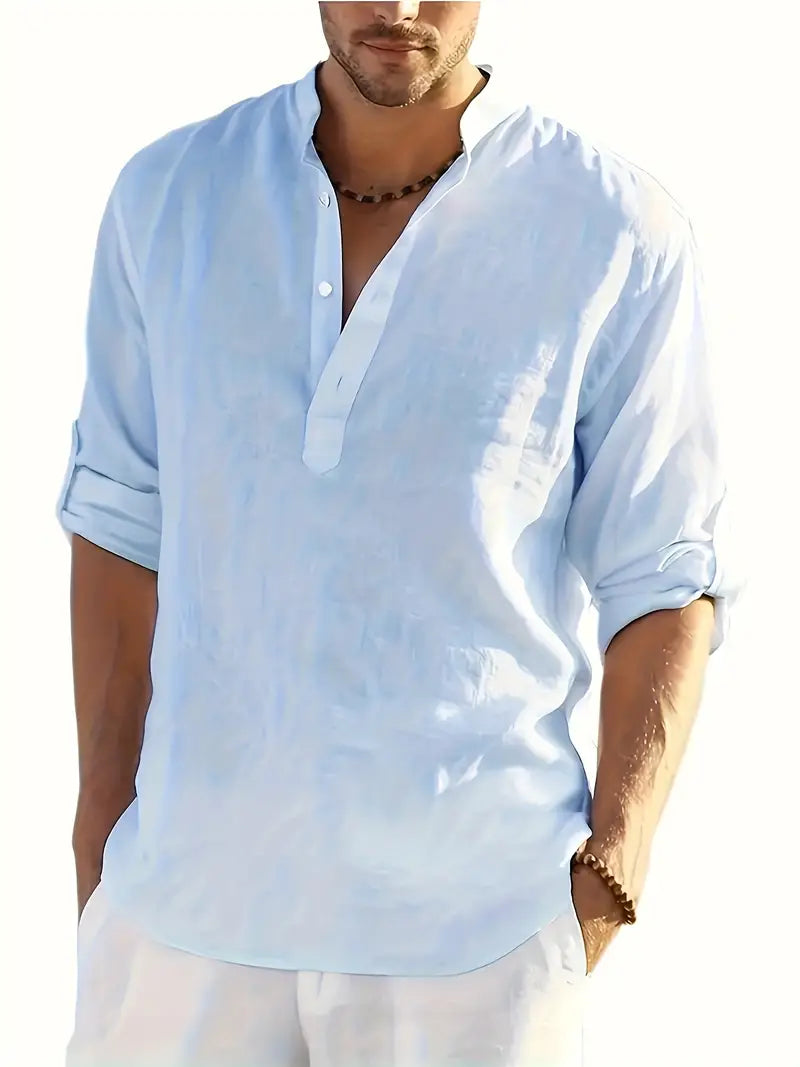 Jago® | Elegant, Airy Shirt With A Stand-Up Collar