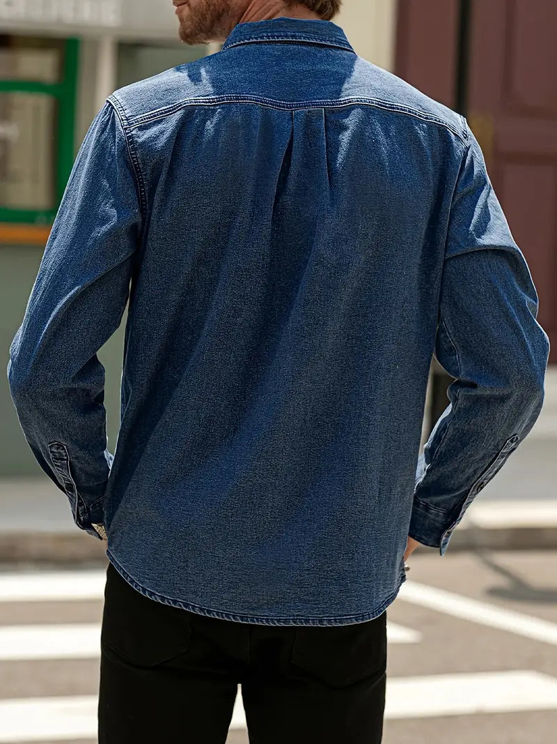 Lou® | Denim Long Sleeve Shirt For Men