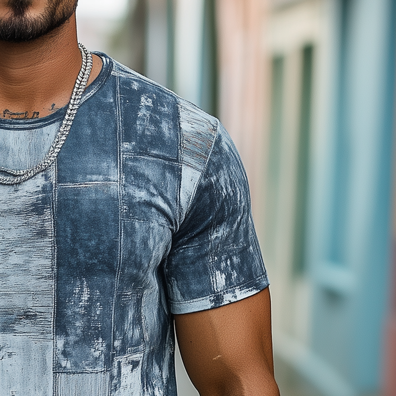Harrison | Men'S Summer Fashion Polyester Blended Printed Short Sleeve T-Shirt