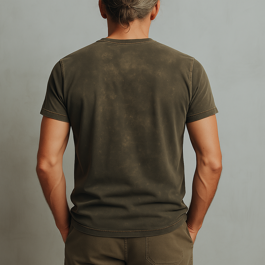 Shane | Men'S Summer Fashion Star Print Distressed Cotton Blend Short-Sleeved T-Shirt