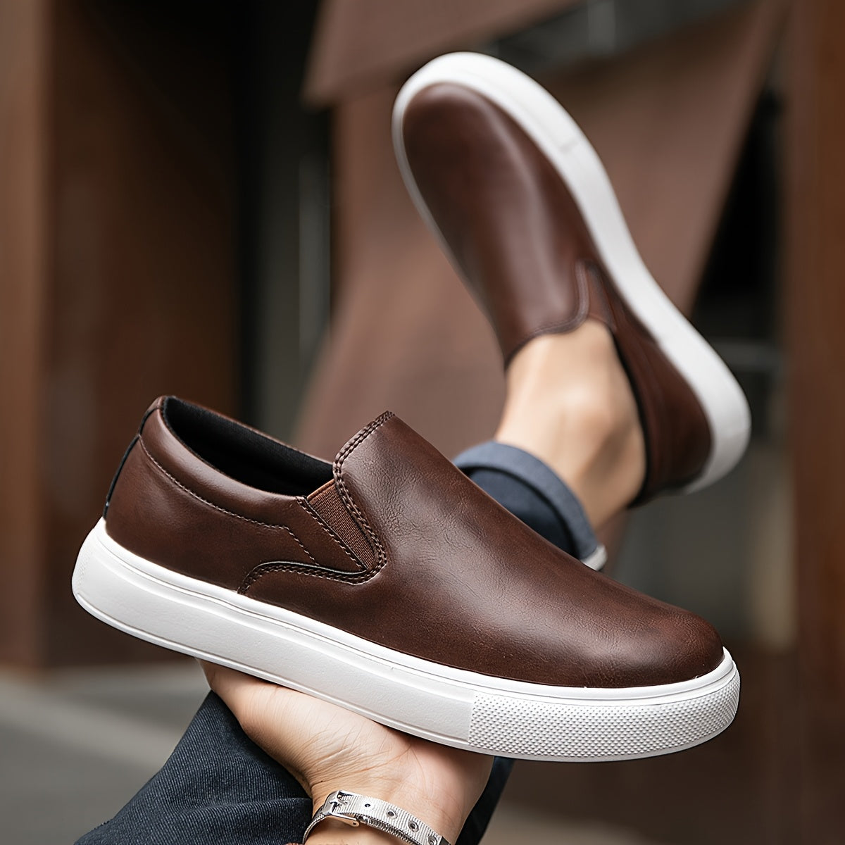 River | Casual Leather Slip-On Shoes