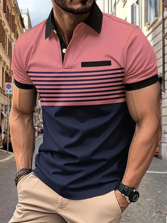 Brian® | Stripe Summer Polo For Men