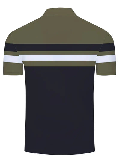 Lynn® | Casual, Trendy Striped Pattern Short-Sleeved Shirt For Men