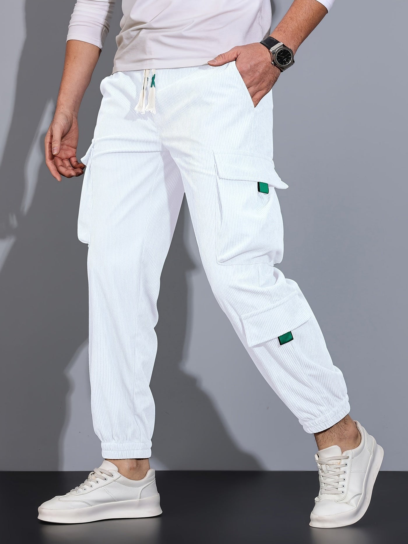 Pompeyo® | Black Cargo Pants For Men