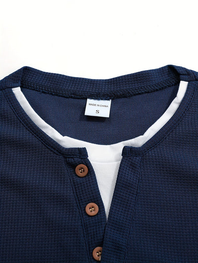 Isiah | Long-sleeved polo shirt with buttons and pocket