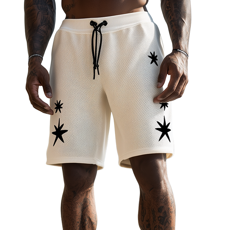 Isaiah | Men'S Spring And Summer Fashion Casual Knitted Towel Embroidery Elastic Waist Shorts