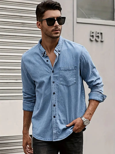 Lou® | Denim Long Sleeve Shirt For Men