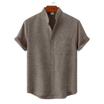 Oswald | Plain cotton shirt with buttons