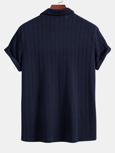 John | Twist Texture Knit Polo Shirt