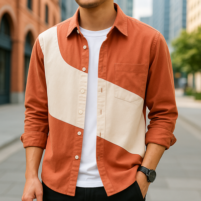 Scott | Cotton Bicolor Shirt