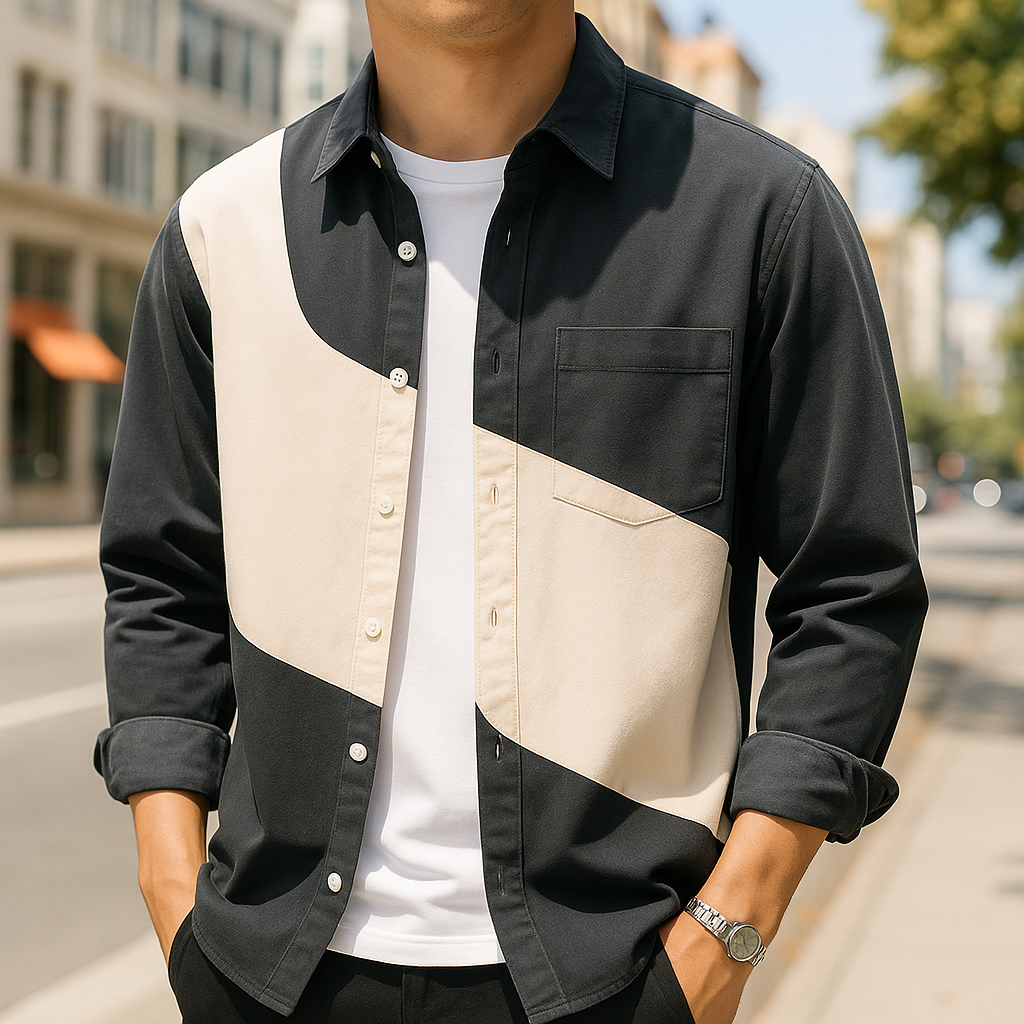 Scott | Cotton Bicolor Shirt