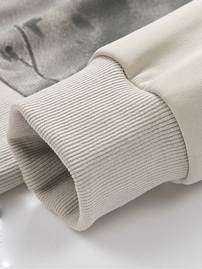 Artemas® | Ink Landscape Print Crew Neck Sweatshirt