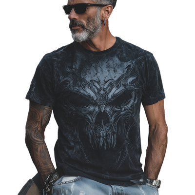 Saul | Men'S Summer Fashion Street Print Polyester Blend Short-Sleeved T-Shirt