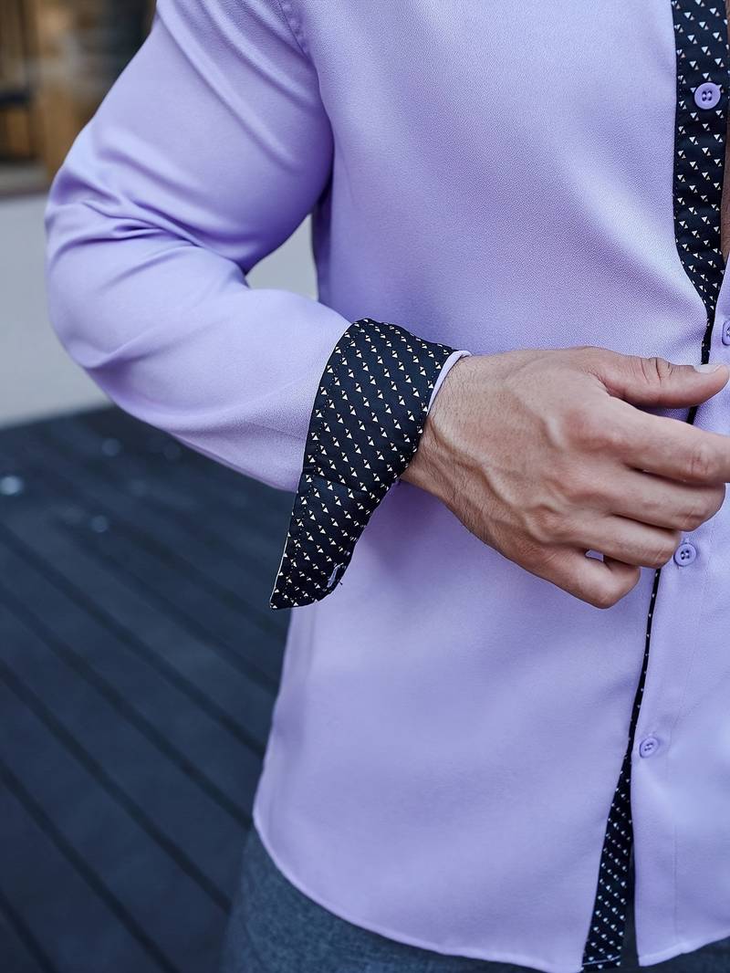 Kwan® | Color Block Long Sleeve Shirt For Men