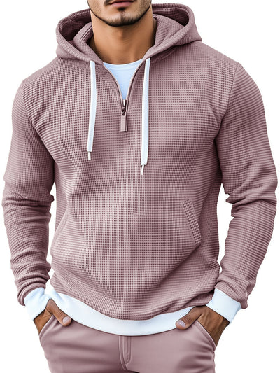 Joaquín® | Sweatshirt with hood and long sleeves waffle