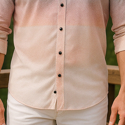 Ivan | Men'S Summer Gradient Print Cotton Long Sleeve Shirt