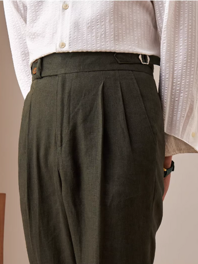 Stuart® | Capri Linen Trousers With A High Waist