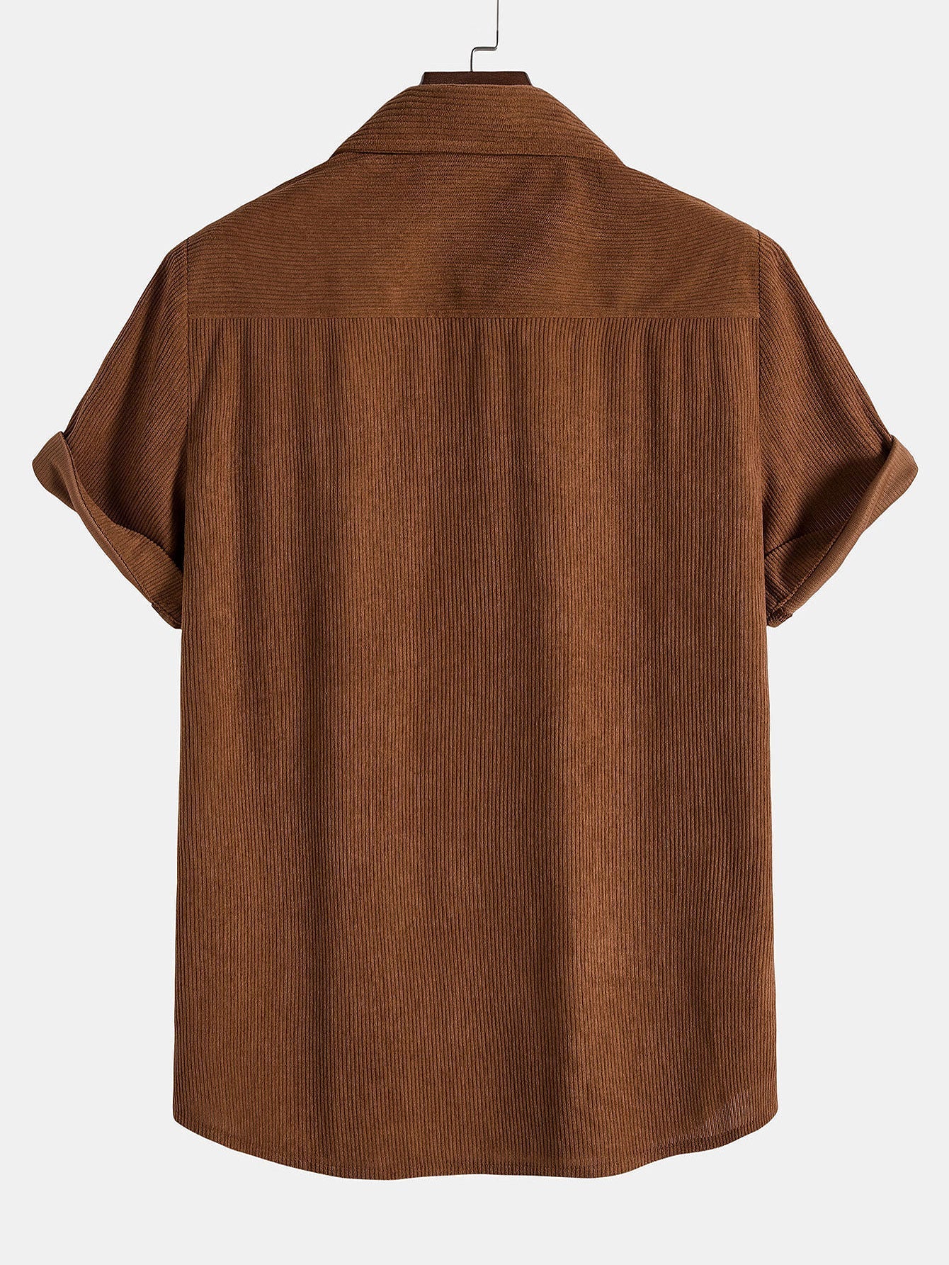 Angelo® | Short Sleeve Patch Pockets Corduroy Shirt