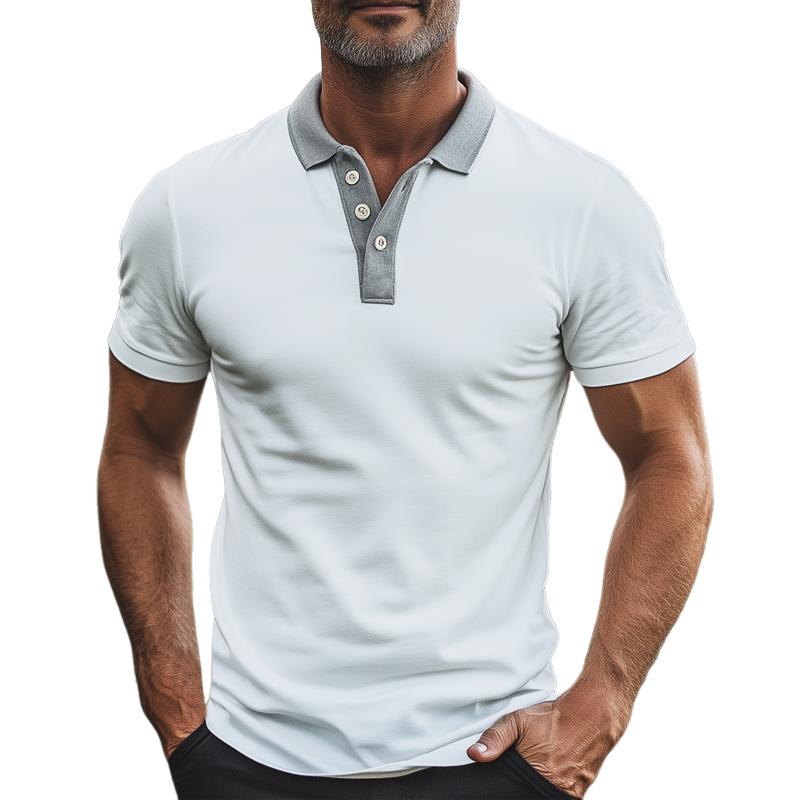 Rodrigo | Men'S Business Colorblock Polo Neck Short Sleeve T-Shirt