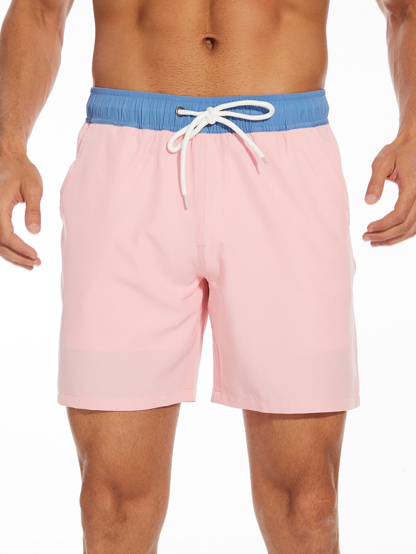 Fulgencio® | Solid Color Drawstring Swim Shorts With Pocket