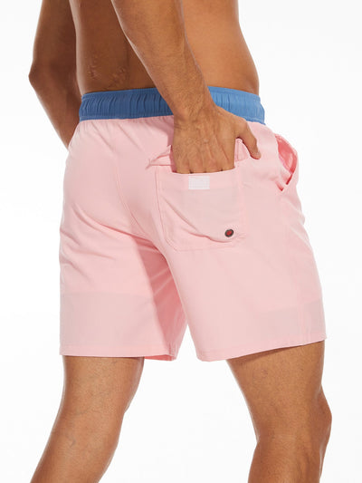 Fulgencio® | Solid Color Drawstring Swim Shorts With Pocket