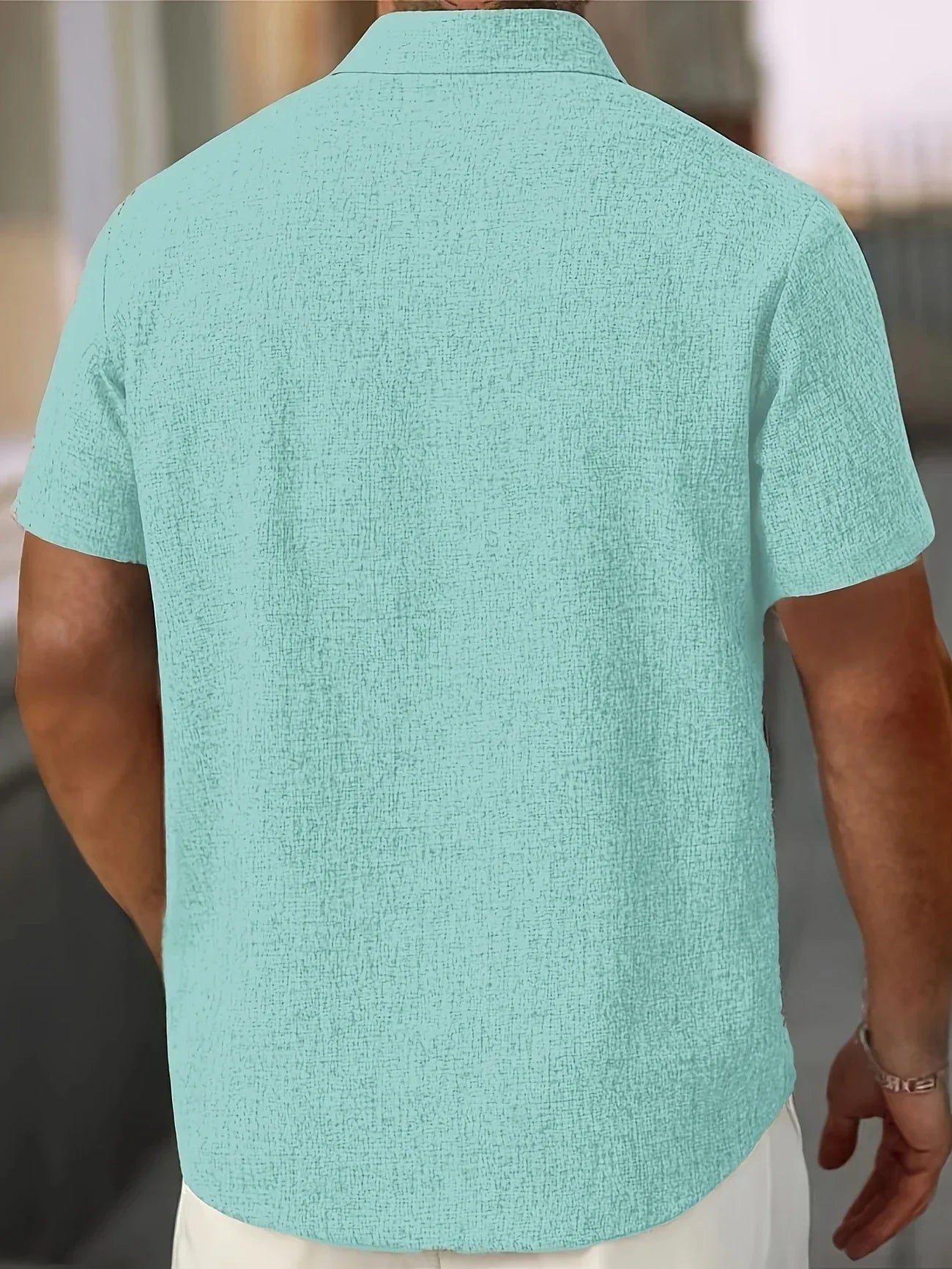 Pax | Lightweight short-sleeved linen blend shirt