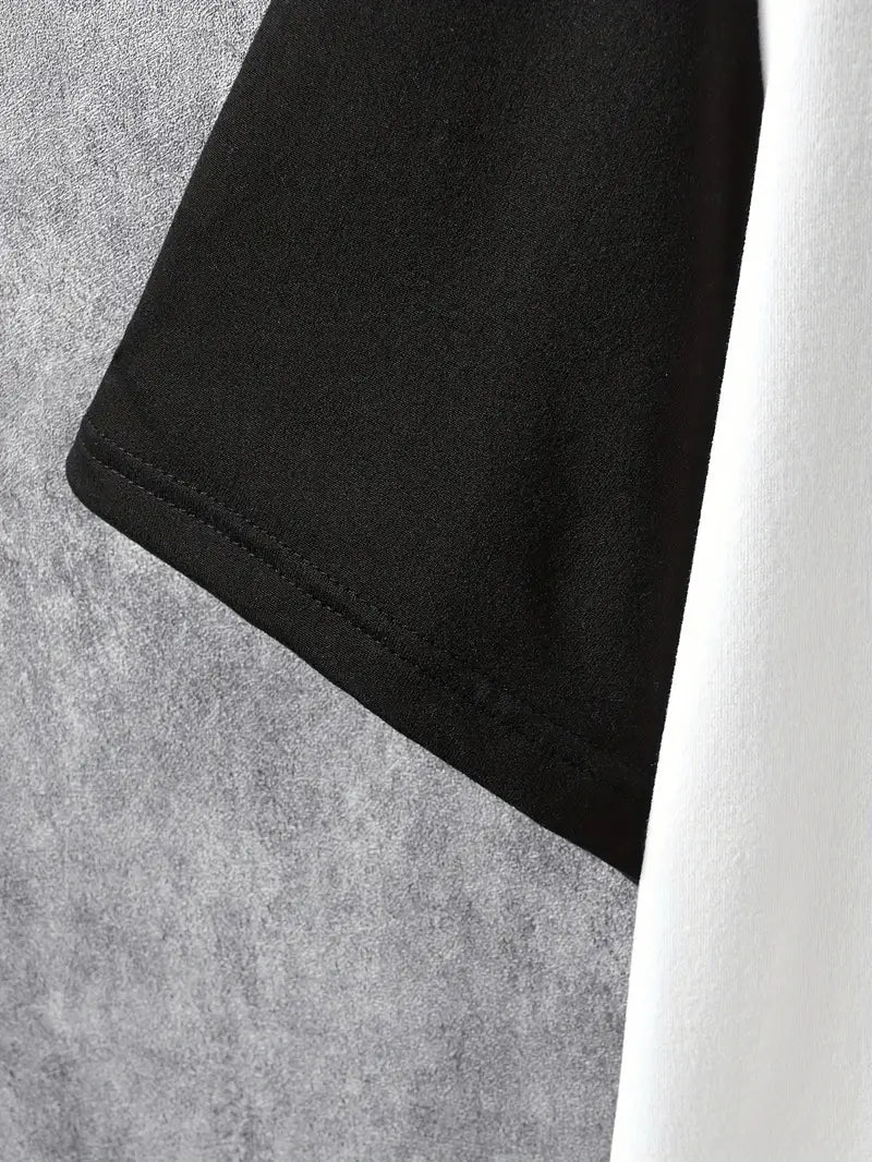 Silas® | Stylish color block t-shirt with short sleeves and a crew neck