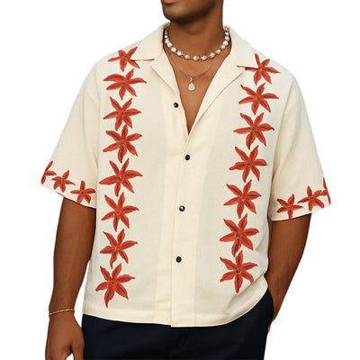 Russell | Men'S Summer Casual Loose Printed Short Sleeve Shirt