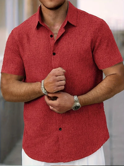 Pax | Lightweight short-sleeved linen blend shirt