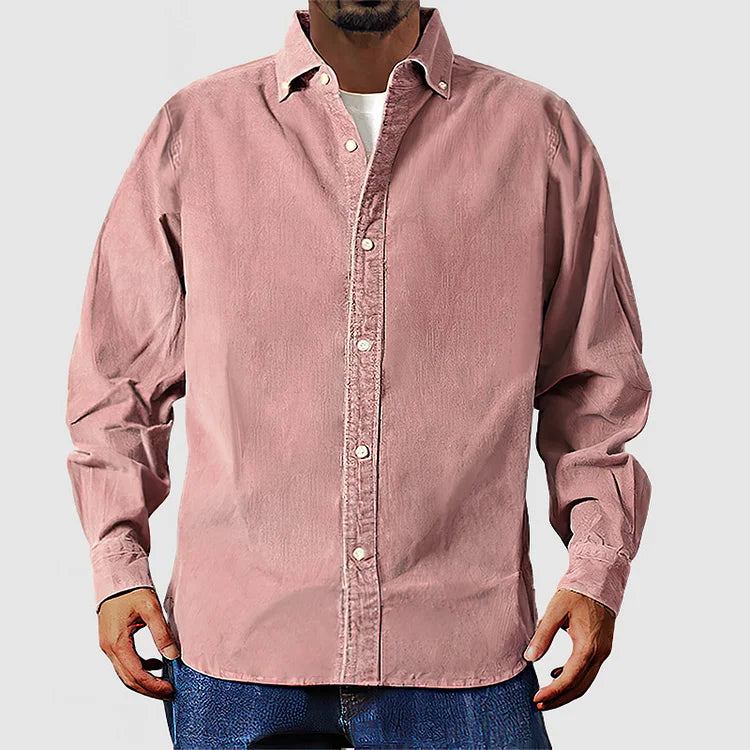 Ewan® | Classic Beige Corduroy Shirt