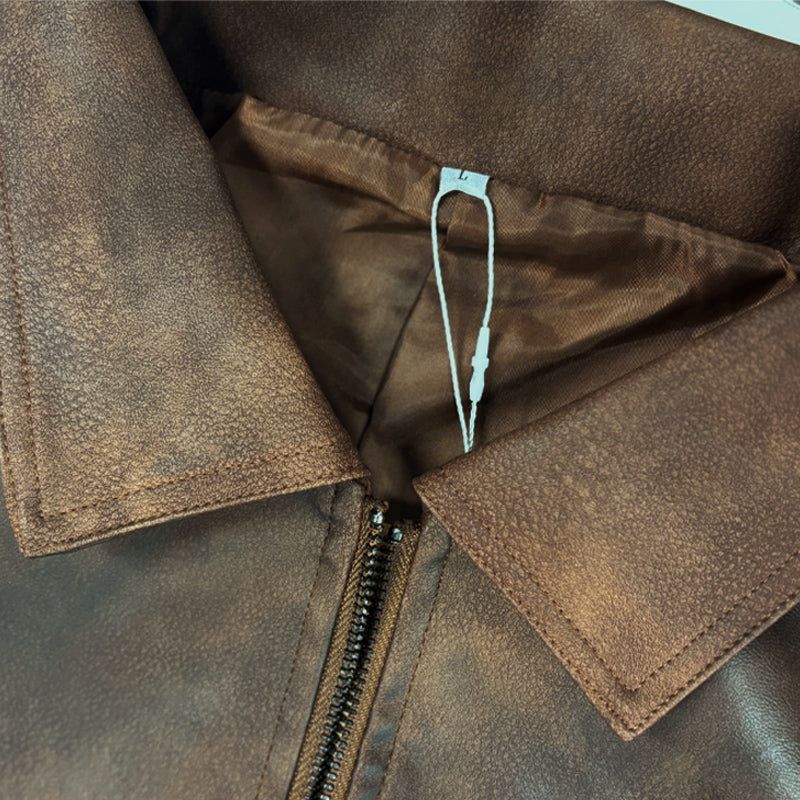 Bettina® | Men's Zipper Leather Jacket 98679789U