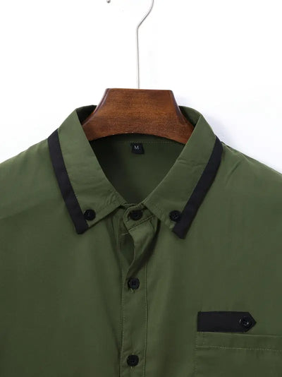 Kruz® | Color Block Long Sleeve Shirt For Men