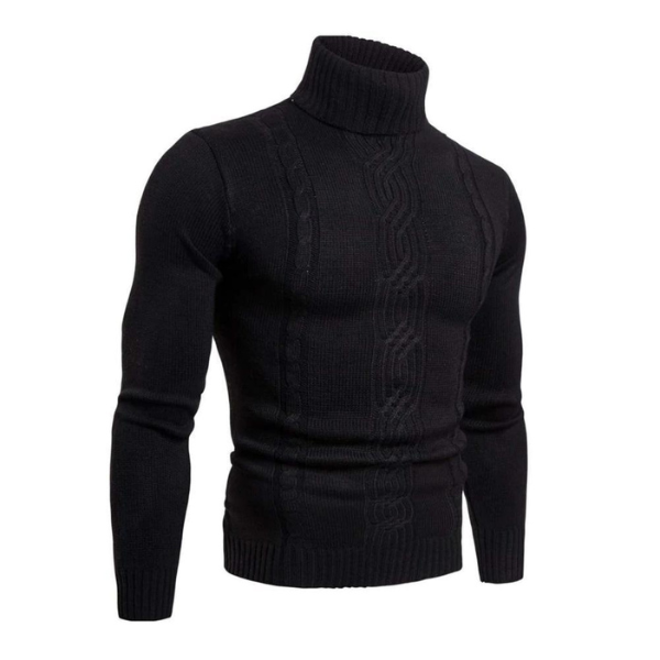 Florian | Classic cable-knit turtleneck sweater for men