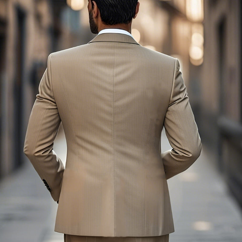 Men's Casal Breathable Cotn Notched Lapel Single Breasted SliFit Blazer