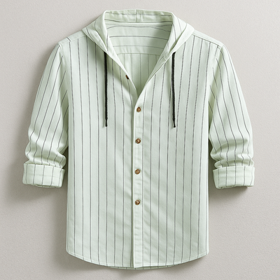 Neal | Luxury Striped Hooded Shirt
