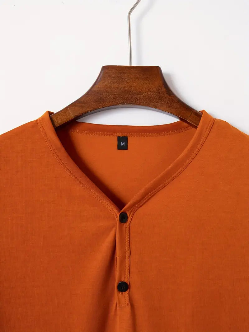 Ellis® | Solid, Casual V-Neck T-Shirt For Men