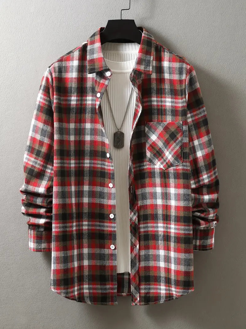 Landis® | Checked Turndown Long Sleeve Shirt