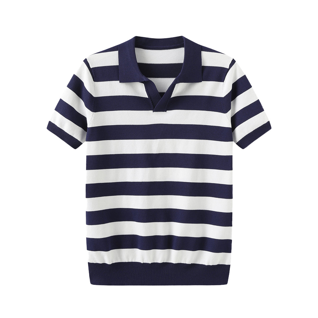 Hank® | Black And White Striped Polo