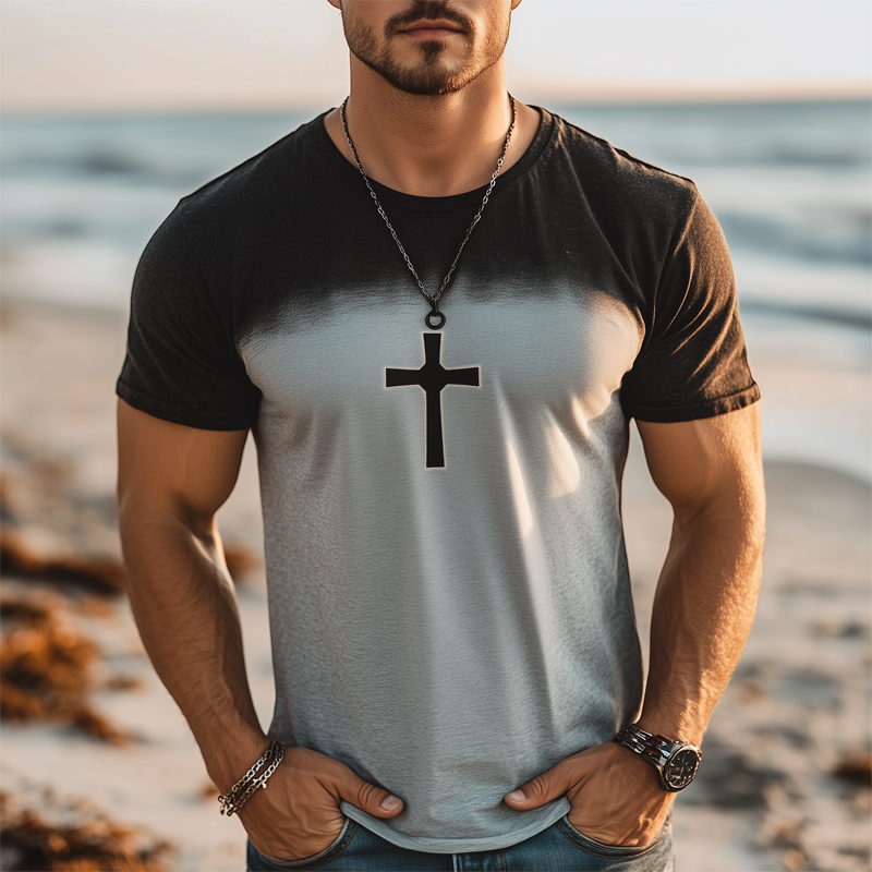 Ken | Men'S Summer Casual Colorblock Printed Short Sleeve T-Shirt