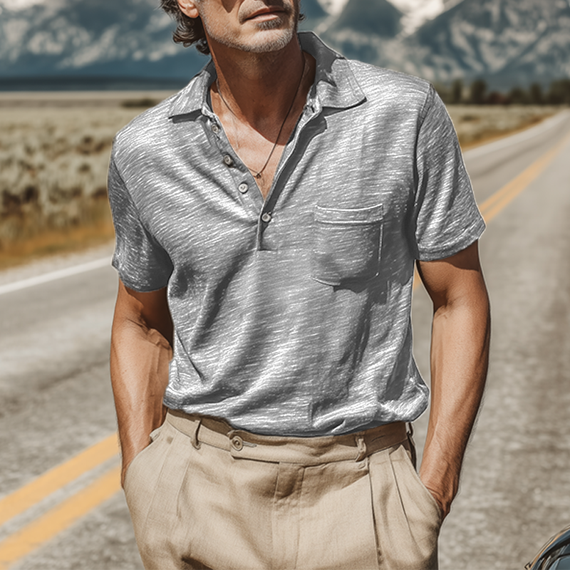 Tyrell | Men'S Spring And Summer Fashion Casual Bamboo Cotton Comfortable Breathable Short-Sleeved Polo Shirt