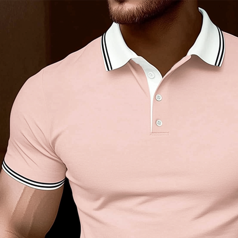 Karl | Men'S Summer Business Cotton Short Sleeve Polo Shirt