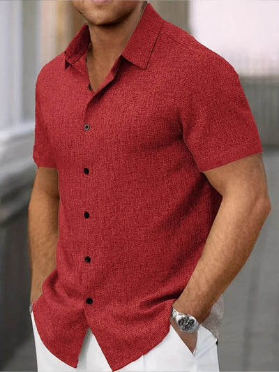 Pax | Lightweight short-sleeved linen blend shirt