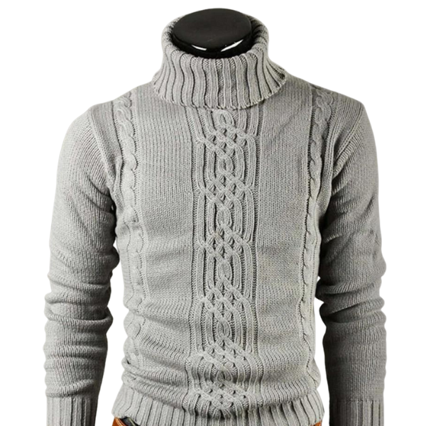 Florian | Classic cable-knit turtleneck sweater for men