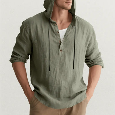 Crispín | Marcus Linen Hoodie Shirt